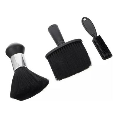 Set 3 Brochas Para Peluquero Barbero Sacudidor De Cabello Negro | Envío gratis