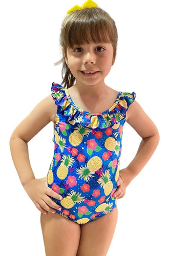 Maiô Infantil Sereia Com Proteção Uv 100% Moda Qualidade