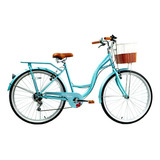 Bicicleta Heben Florencia 6v Aro 26 Turquesa