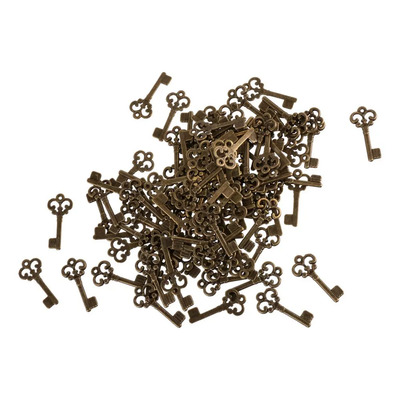 100x Bronce Antiguo Forma De Llave Encantos Colgantes