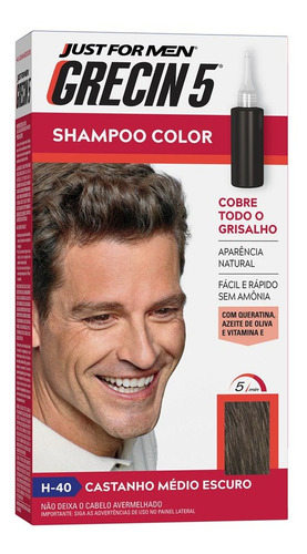  Grecin 5 Shampoo Color Castanho Médio Escuro 