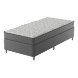 Cama Box Solteiro D45 Of 0,88x188x0,45 Cinza/branco Jd