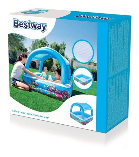 Piscina Inflable Con Parasol Bestway Canopy Play Pool 1.47m 