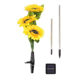 2 Lámparas De Césped De Girasol Solar Led Luz De Flores