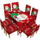 8 Fundas Sillas Comedor Asiento Navideños Adorno Decoración