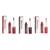 Lip Gloss Glossy Dailus Brilho Labial Com Cor Kit 3 Cores