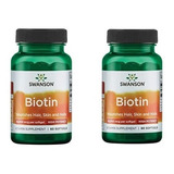 Biotina 5000mcg 100cap Pack 2x Uñas Piel Pelo Envio Gratis