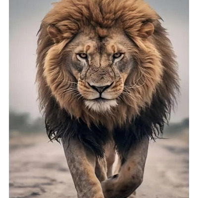 Pintura Por Números Diy León Caminando 50 X 40 | MercadoLibre