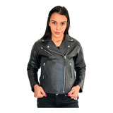 Jaqueta De 100% Couro Feminina Rock Original