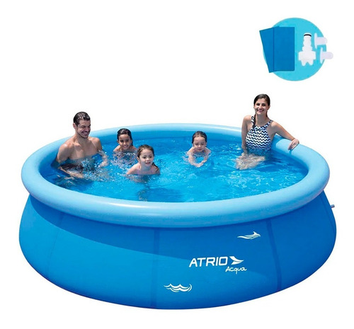 Piscina Inflável Redondo Atrio Es305 4500l Azul