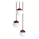 Pendente Triplo Jabuticaba P/ Sala Estar Jantar Mesa Balcão! Cor Cobre 110v/220v