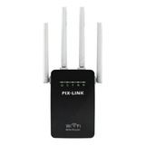 Repetidor Wifi Rompemuros Señal 4 Antenas Pix-link 