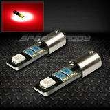 Pair 2smd 2 5050 Smd Led T10 1895/ba9s/t4w Canbus Red In Sxd