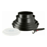 Batería De Cocina 8 Pzas T-fal Ingenio Black Stone Negra