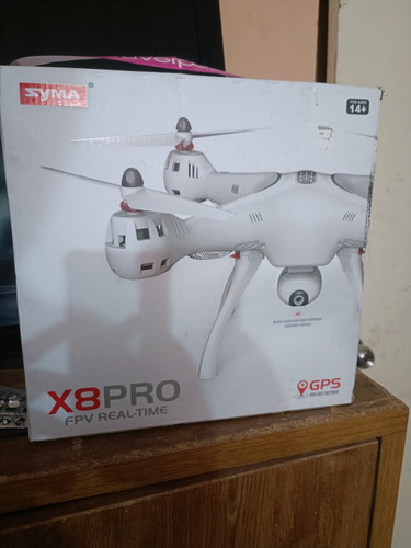 Drone Syma X8pro Con Cámara Hd Blanco 2.4ghz 1 Batería