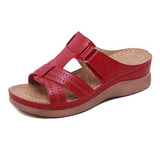 Sandalias Vintage Premium Ortopédico Aberto Toe Feminino