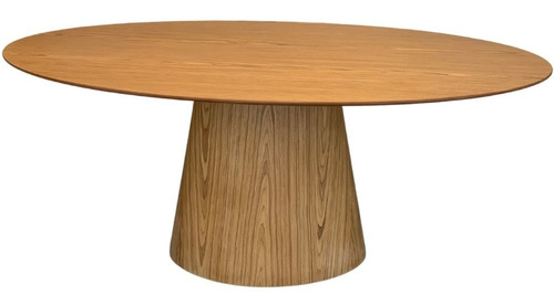 Mesa De Jantar Cone Oval 198x122 Cm Em Madeira 