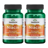 Niacin Niacina 250 Tab 100mg Swanson Pack 2x Enviogratis