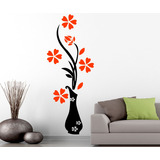 Vinilo Decorativo Florero Flores Vinilandia