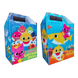 Party Baby Shark  Paq 40 Dulceros Cajitas Bolo Feliz Pinkfon