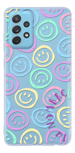 Funda Para Galaxy Para Mujer Happy Faces Con Nombre