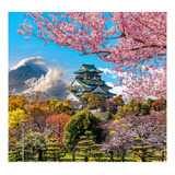 Papel De Parede Japonês Jardim Sakura Templo Sala Painel 424