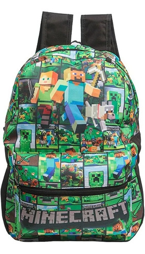 Mochila Minecraft Geek Costas Bolsa Escolar Infantil Juvenil