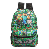 Mochila Minecraft Geek Costas Bolsa Escolar Infantil Juvenil