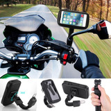 Porta Celular Para Moto Impermeable En Espejo Universal Xl