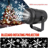 Proyector Móvil Giratorio Blizzard Con Luz Láser Navideña.