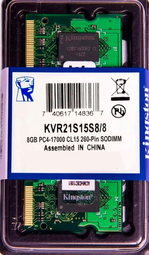 Memória Kingston Ddr4 8gb 2133 Mhz Notebook 1.2v C/01 Unid