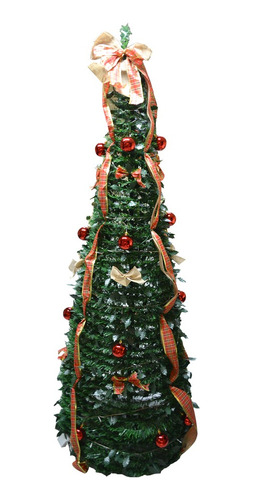 Arbol De Navidad 1.80cm Decorado + Luces  Leds- Mod. Escocés