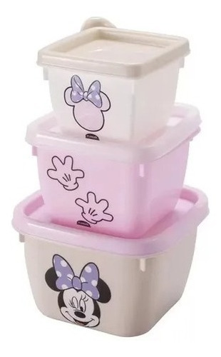 Conjunto 3 Potes Conect P/ Lanche Infantil + Brinde Grátis