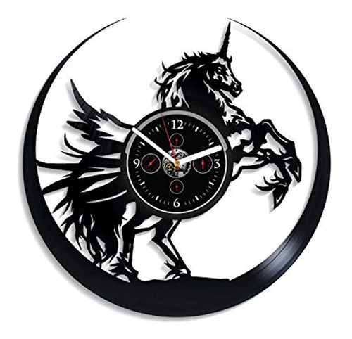 Reloj De Pared De Unicornio Con Diseño De Caballo
