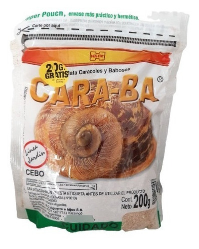 Veneno Cebo Para Caracoles Babosas Cara - Ba Hortal X 200 Gr