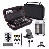 Kit De 17 Accesorios Funda Para Nintendo Switch Oled Estuche