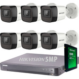 Kit Seguridad Hikvision Dvr 4k 8 Ch + 6 Camaras 5mp + 1 Tb