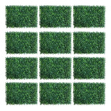 8 Placas Folhagens Buxinho 60x40 Jardim Vertical Artificial