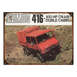 Cartel De Chapa Publicidad Antigua Unimog No Es Vinilo