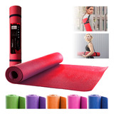 Tapete Portátil Yoga Pilates Fitness Ejercicio Relajación Color Rojo