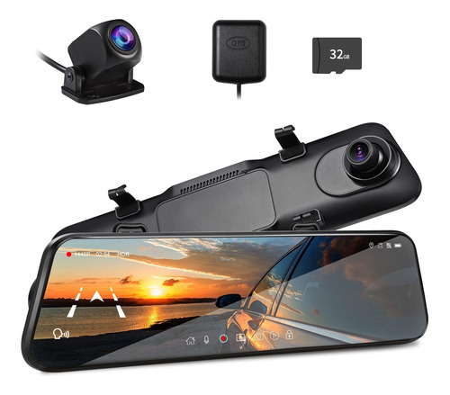 Pelsee P12pro 4k Mirror Dash Cam, Cámara De Espejo Retrovi.