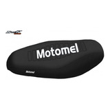   Funda Asiento De Moto Motomel Blitz 110 V8 Negra Logo Look