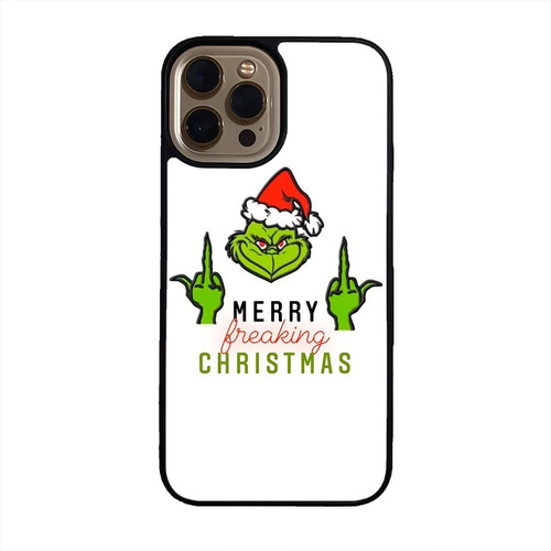 Funda Celular Navidad Navideña El Grinch Santa Claus Blanco