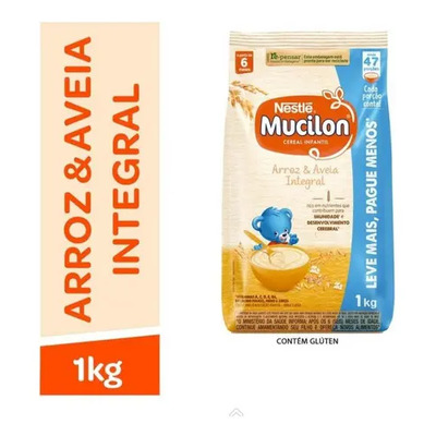Cereal Infantil Mucilon Arroz e Aveia pacote 1 Kg | MercadoLivre