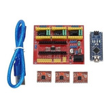 Cnc Shield V4 Con Arduino Nano Cable Y 3 Driver A4988