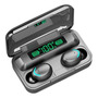 Auriculares In-ear Gamer Inalámbricos Tws  F9-5 Bth-f9-5 Negro Con Luz Led