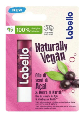 Labello, Naturally Vegan Açaí Lip Balm 4.8g
