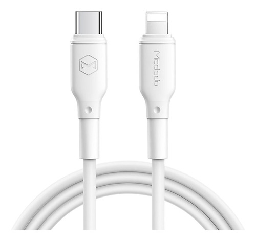 Cable Para iPhone Type C 1.2m Blanco Uso Rudo Carga Rápida
