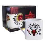 Caneca Cubo Cerâmica 220ml Hellfire Club Stranger Things