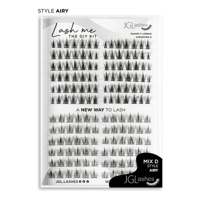 Extensiones De Pestañas Diy. Clusters Lash Me Jglashes Color Airy Espesor 1 mm Largo 1.4 cm Tipo de curvatura D | MercadoLibre